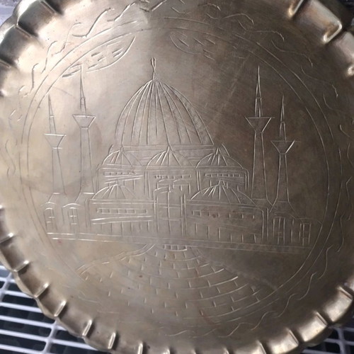 Bronze decorative plate used with engraved Hagia Sophia