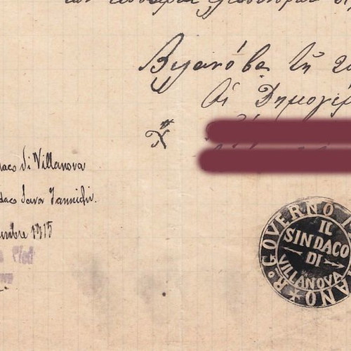 Heritage registration document used, Villanova Rhodes 1915, rare seal
