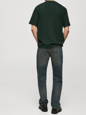 T-Shirt Light Relaxed Fit Short Sleeve Dark Green Size XL New