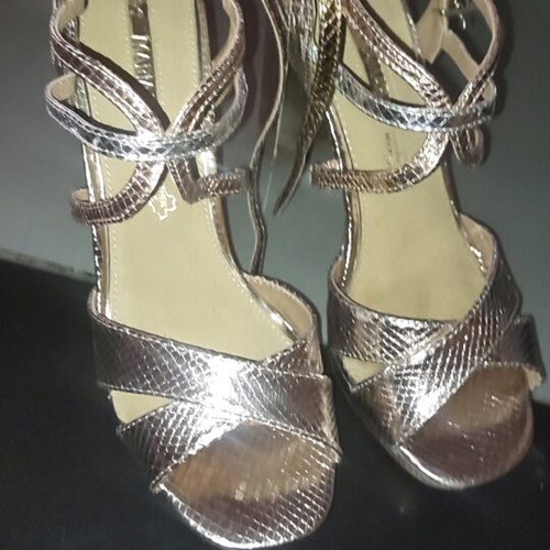Maria Mare sandals size 41 like new, bronze-gold-silver, thick heel