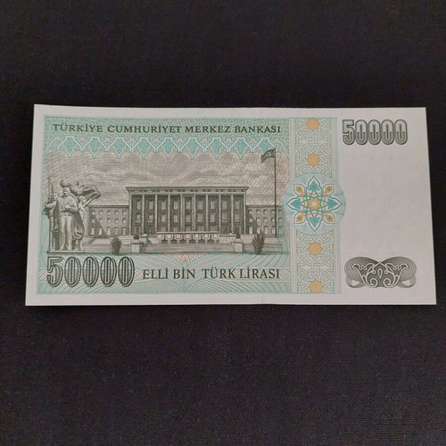 50,000 TL banknote from Turkey new