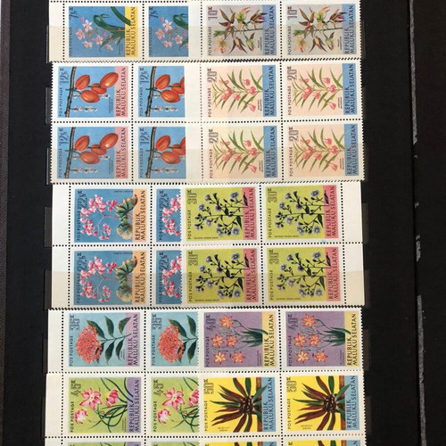 Stamp album with large collection of mint and used blocks worldwide