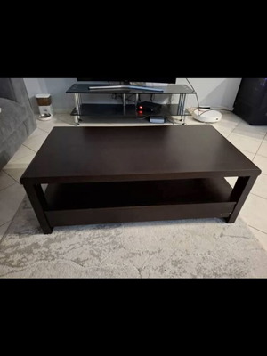 Coffee table used, dark brown, melamine