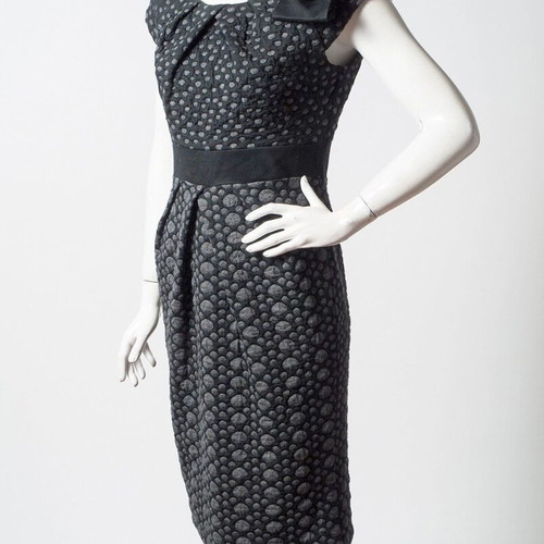 Per Una elegant midi dress with 3D textured dots