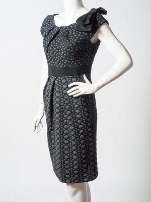 Per Una elegant midi dress with 3D textured dots
