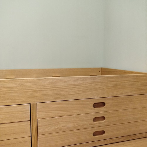 La Redoute Oak Single Bed with Storage, New