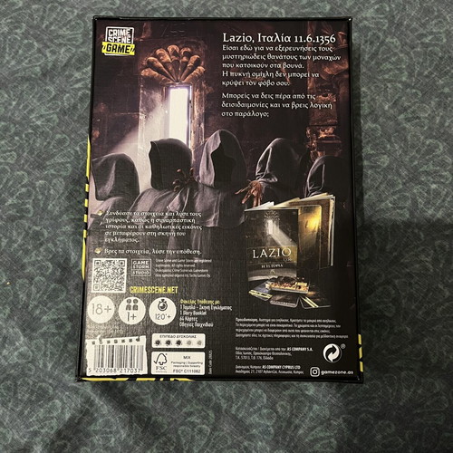 Crime Scene Game Lazio 1356 board game like new