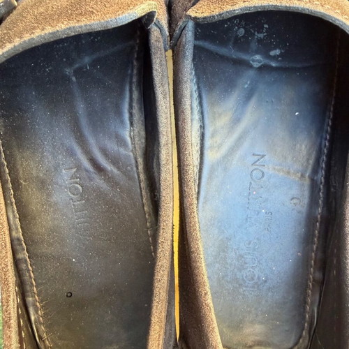 Louis Vuitton shoes used, brown moccasin size 43 with box