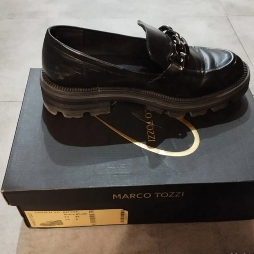 Marco Tozzi Oxford ballerinas size 39 used, black, comfortable