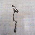 Vintage bottle necklace, bronze color with chain