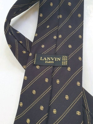 Lanvin γραβάτα ανδρική 100% μετάξι καινούργια, μαύρη