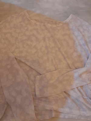 M&S women's mesh blouse like new, white and gray