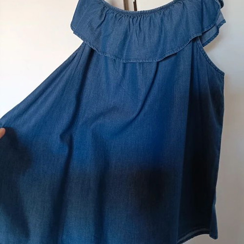Denim blouse size XXL 44 like new, 100% cotton, summer style