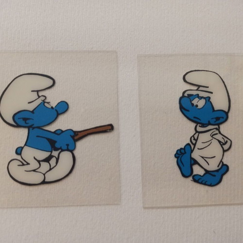 Smurfs transparent plastic cards pack of 10 used, 1980s