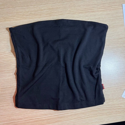 Iso fitted strapless black top like new size M