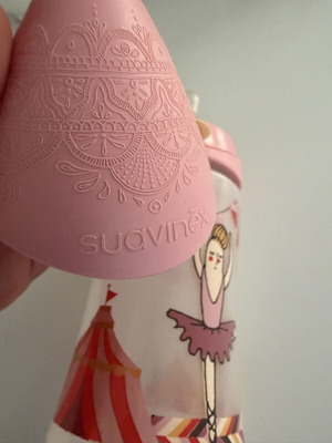 Suavinex baby bottle 270ml used, pink circus series
