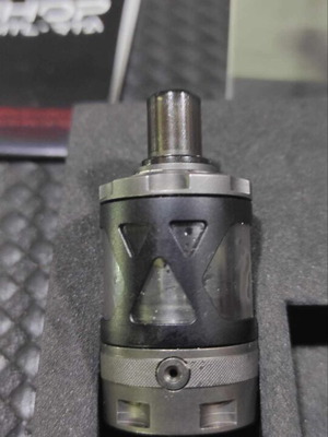 Bishop RTA Gu n metal used by Ambition Mods x The Vaping Gentlemen Club with tank armour