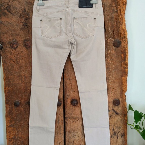 Sisley denim skinny beige jeans used, size 27 Y2K style
