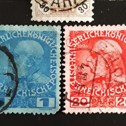 Σφραγίδες Austria Empire 1890-1908 με Αυτοκράτορα Franz Joseph σαν καινούργιες (3 τεμ.)
