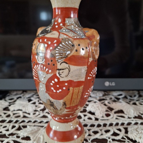 Chinese decorative vase antique hand-painted, used, height 19 cm
