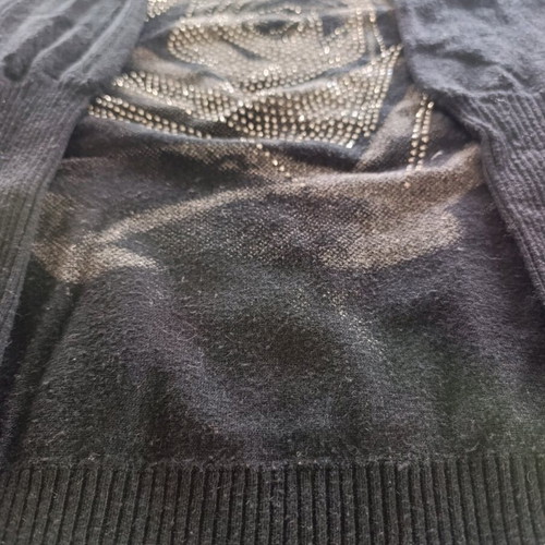 Long Batwing Knit Sweater cashmere blend like new, size M, black