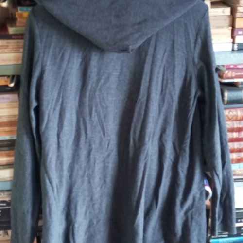 Bershka women's grey cardigan with hood size L like new