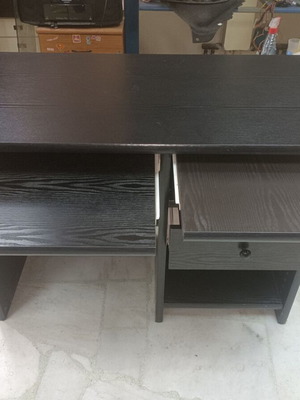 Black computer desk and office chair set