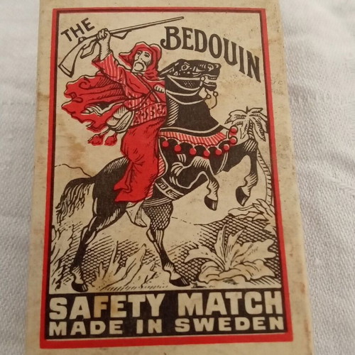 Collectible batch of 12 used Swedish The Bedouin matches 1950
