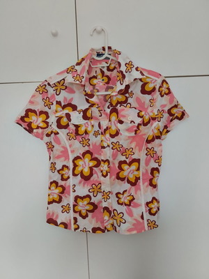 Killerloop Wave Rider floral shirt pink multicolor like new, size S