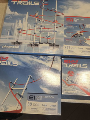 Playmobil Sky Trails Starter Kit 71969 with Construction Pack 71975 and Track Blaster 71973 new