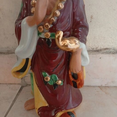 Vintage Monk Sage Statue Collectible with Details