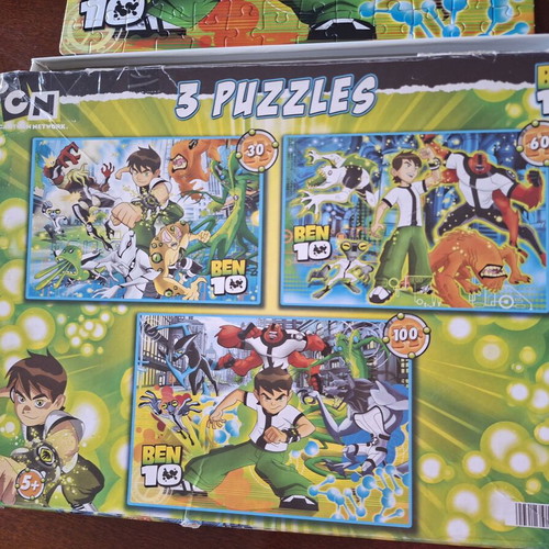 Ben 10 3 in 1 puzzle used, complete set with original box