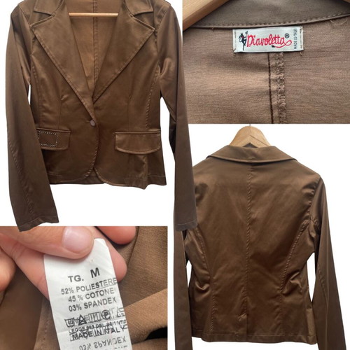 Diavoletta Brown Stretch Blazer Jacket used