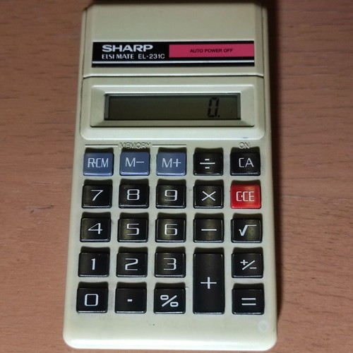 Calculator Αριθμομηχανή Sharp μεταχειρισμένη vintage 80's