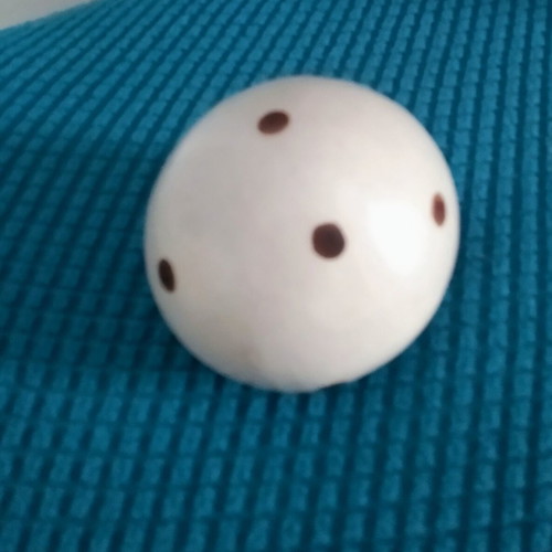 Ceramic handmade decorative balls set like new, Peru, sizes 15-10-9cm