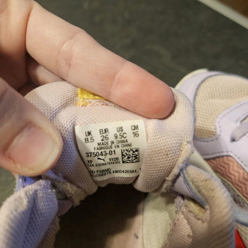 Puma athletic shoes used for girl size 26