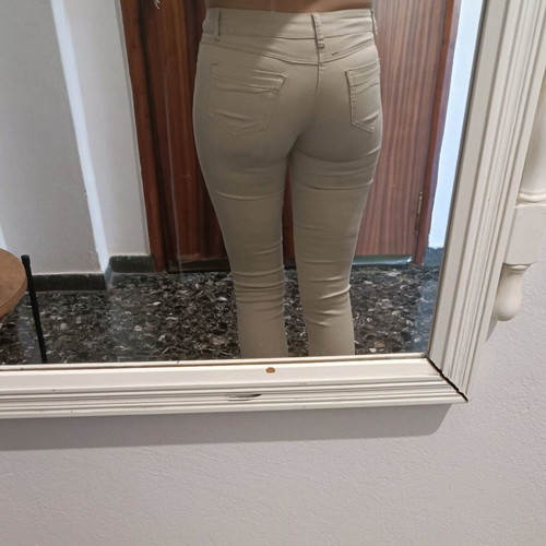 Adrexx beige long pants used, size XS
