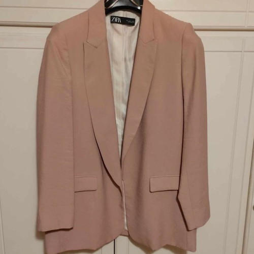 Zara dusty pink blazer L like new, pink blazer without buttons