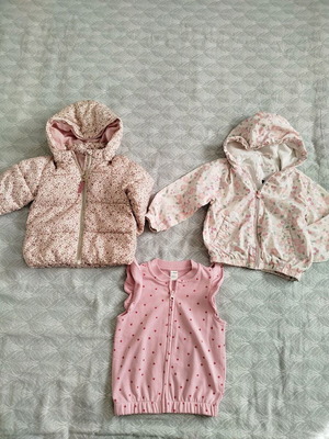 LC Waikiki and H&M girls' clothing set with jackets, vest and tops, 80-92