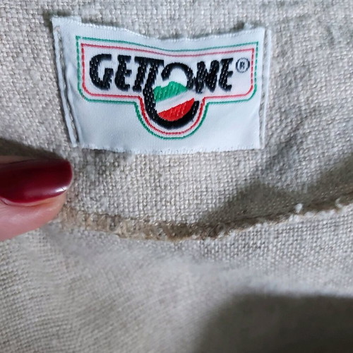Gettone Linen Top with Metal Zippers L/XL like new