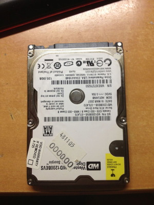 Western Digital WD1200BEVS 120 GB hard drive like new