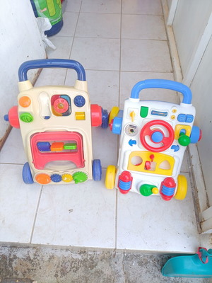 Baby walkers used, set of two