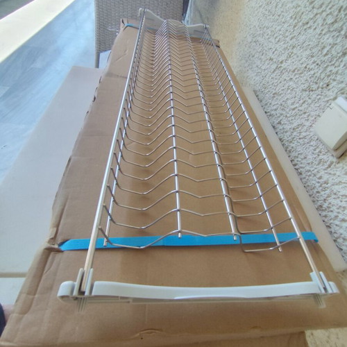 Stainless steel plate rack and glass racks for 90cm cabinets, Italy