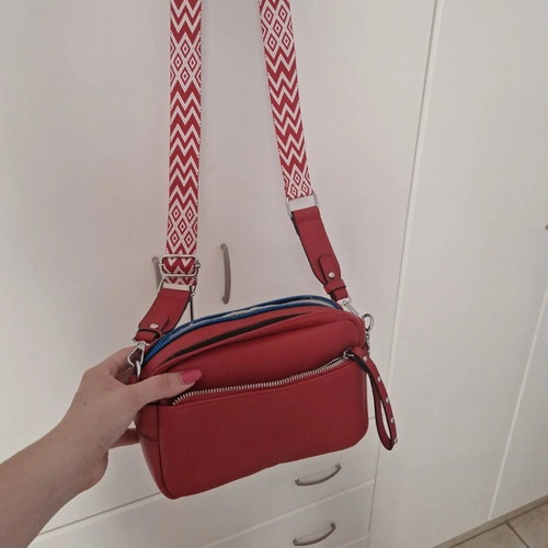 Crossbody shoulder bag used, red