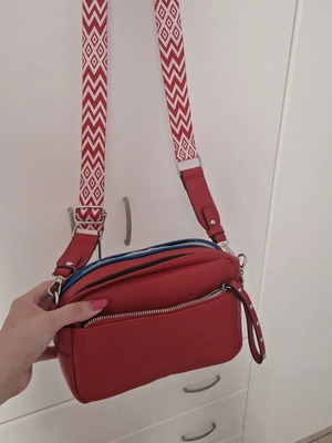 Crossbody shoulder bag used, red