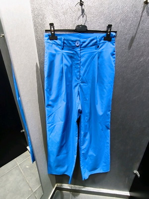 Blue high-waisted wide leg pants Shein like new, size small