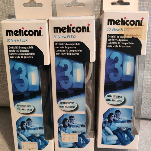 3D View Flexi Meliconi glasses new, pack of three pairs