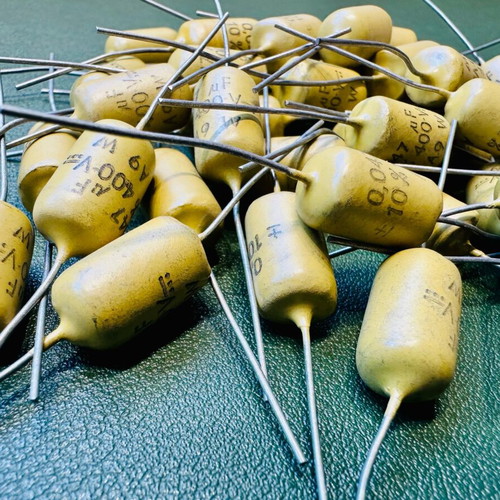 Mullard Mustard 47nf 400V 10% Capacitor new, genuine NOS