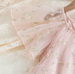 Girls' dress 6 years new, A-line, beige and pink