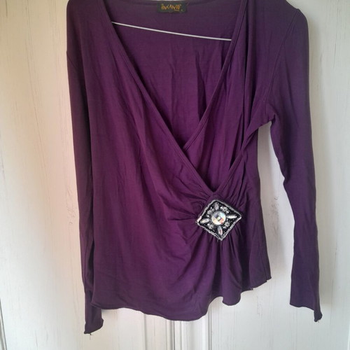 Semizie blouse purple like new, fitted